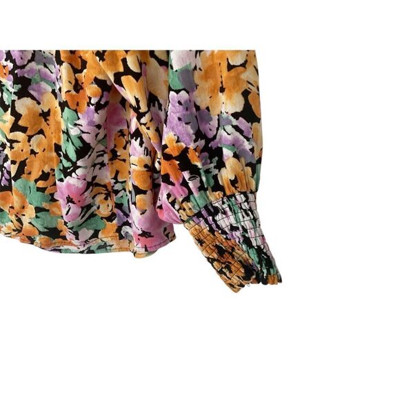 Terra & Sky Long Sleeve with Gathering at Neck and Wrists  1X - Picture 2 of 3